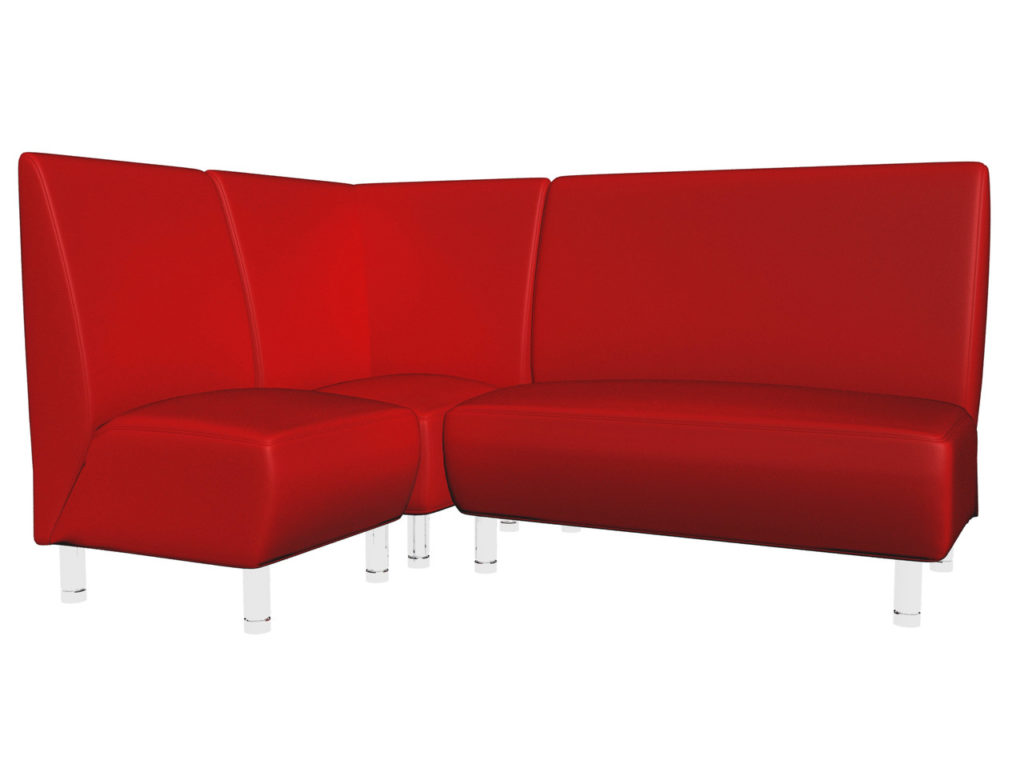 Canapé d'accueil fabriqué en rouge