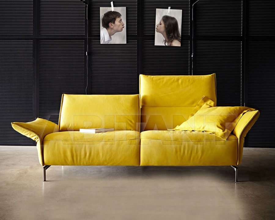 Canapé double en jaune