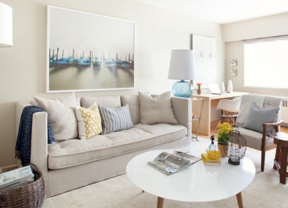 Canapé compact en gris