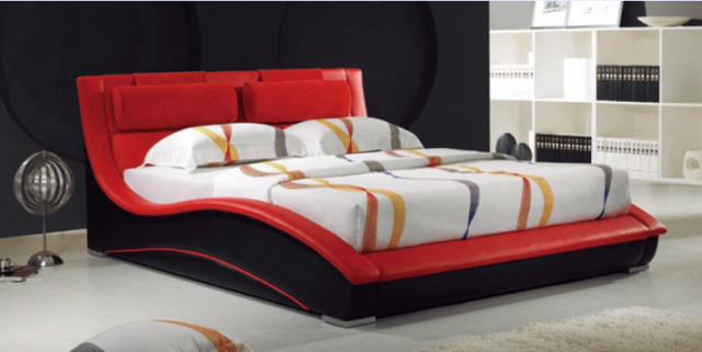 Lit au design attrayant en rouge