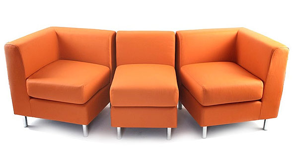 Canapé moderne modulable orange