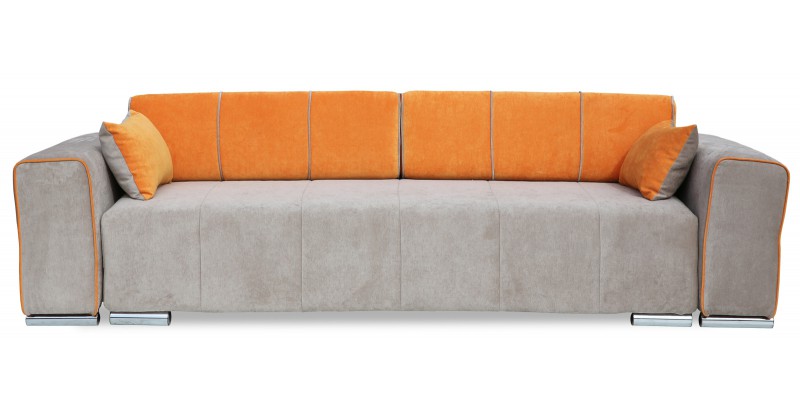 Canapé orange avec une agréable teinte grise