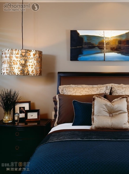 Lit bleu pour meuble de chambre