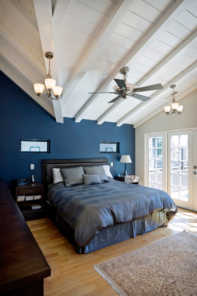 Possibilité de placer un lit bleu dans la chambre